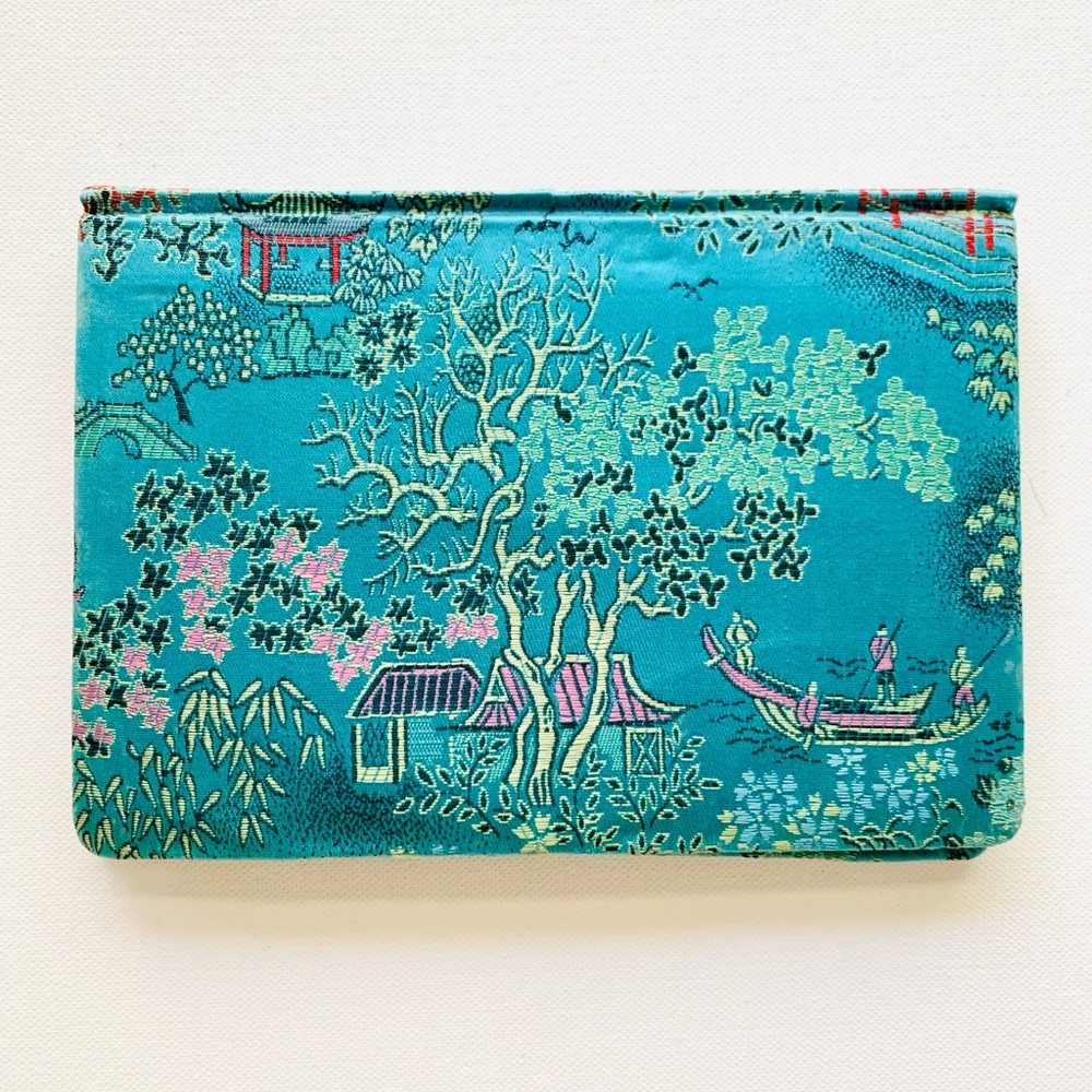 Vintage Scenic Boat Embroidery Notebook